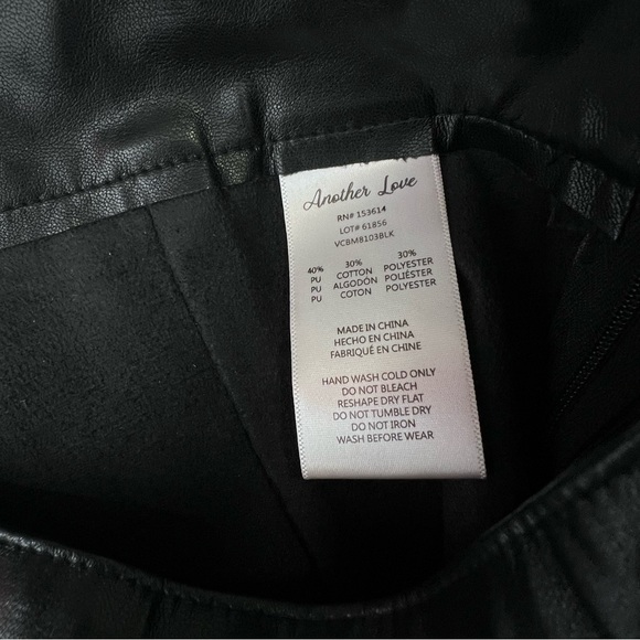 Another Love NWT Sparkle Pant Faux Leather Wide Leg Ankle Trouser Size 2 - Picture 13 of 15